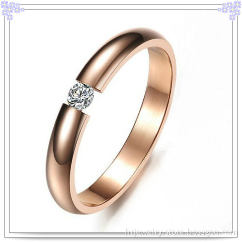 Crystal Jewelry Fashion Accessories Stainless Steel Ring (HR3142RG)